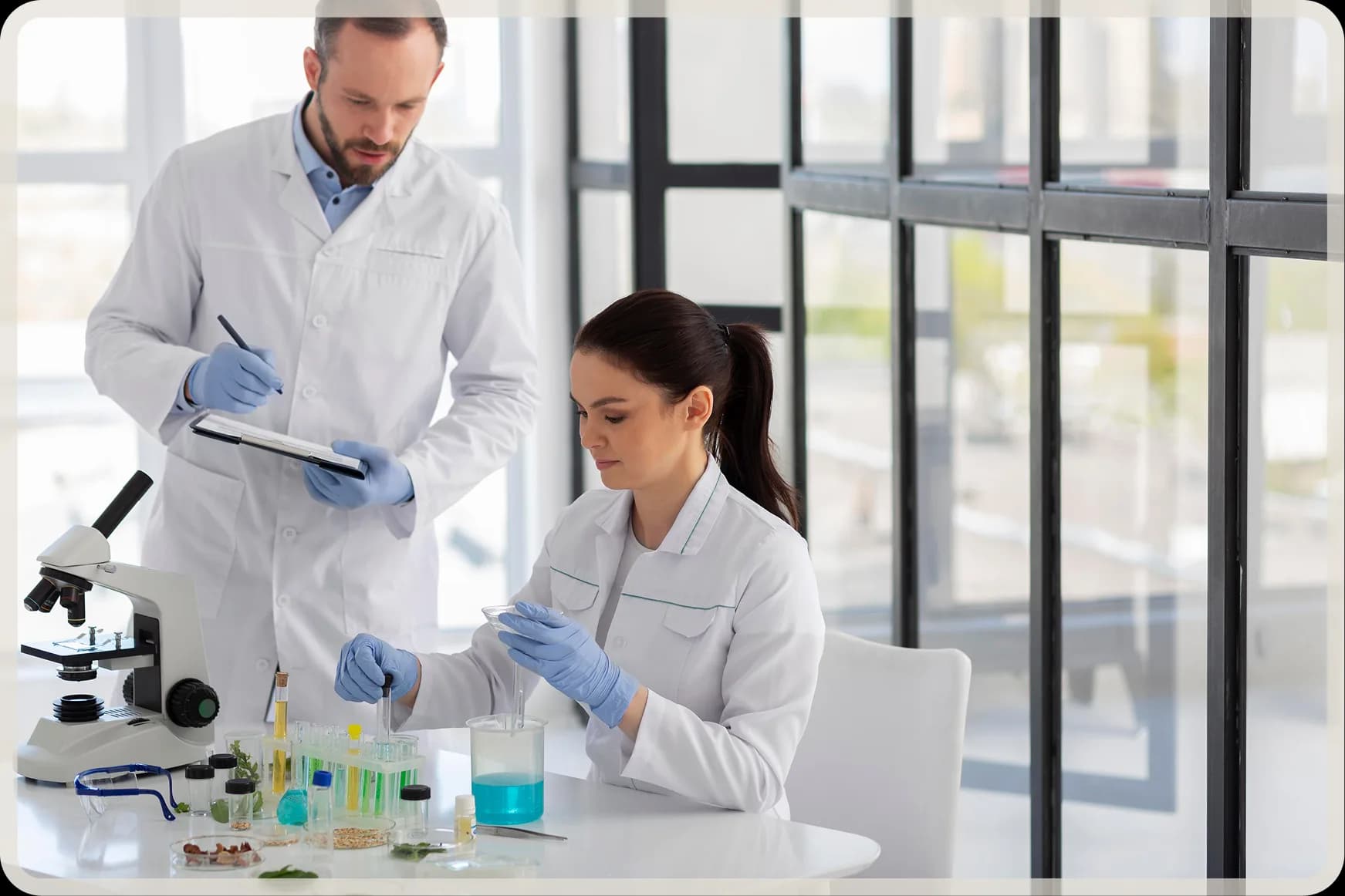 Scientists working together